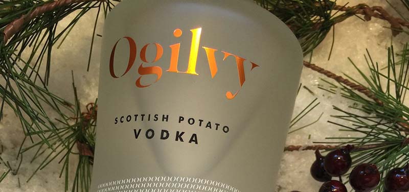 Photo of a bottle of Scottish potato vodka