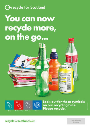 Recycle for Scotland Recycle on the Go A3 Poster