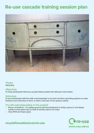 Re-Use Session Guide; UPCYCLING – Furniture Upcycling