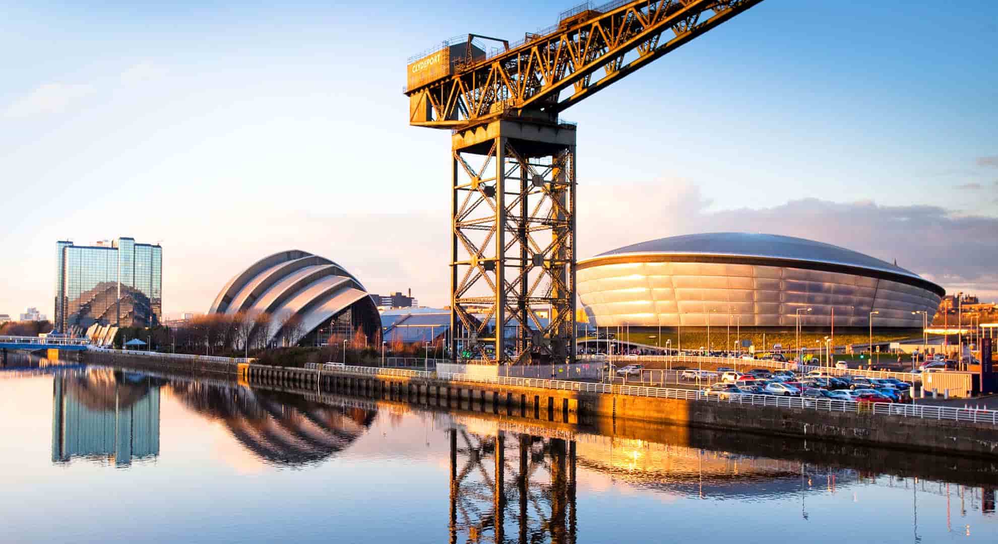 Photo of Finnieston Crane, the Hydro and the SEC Armadillo - the backdrop to COP26 in Glasgow Photo of Finnieston Crane, the Hydro and the SEC Armadillo - the backdrop to COP26 in Glasgow