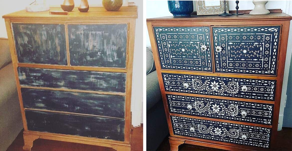 Photo of a pre-loved unit before and after