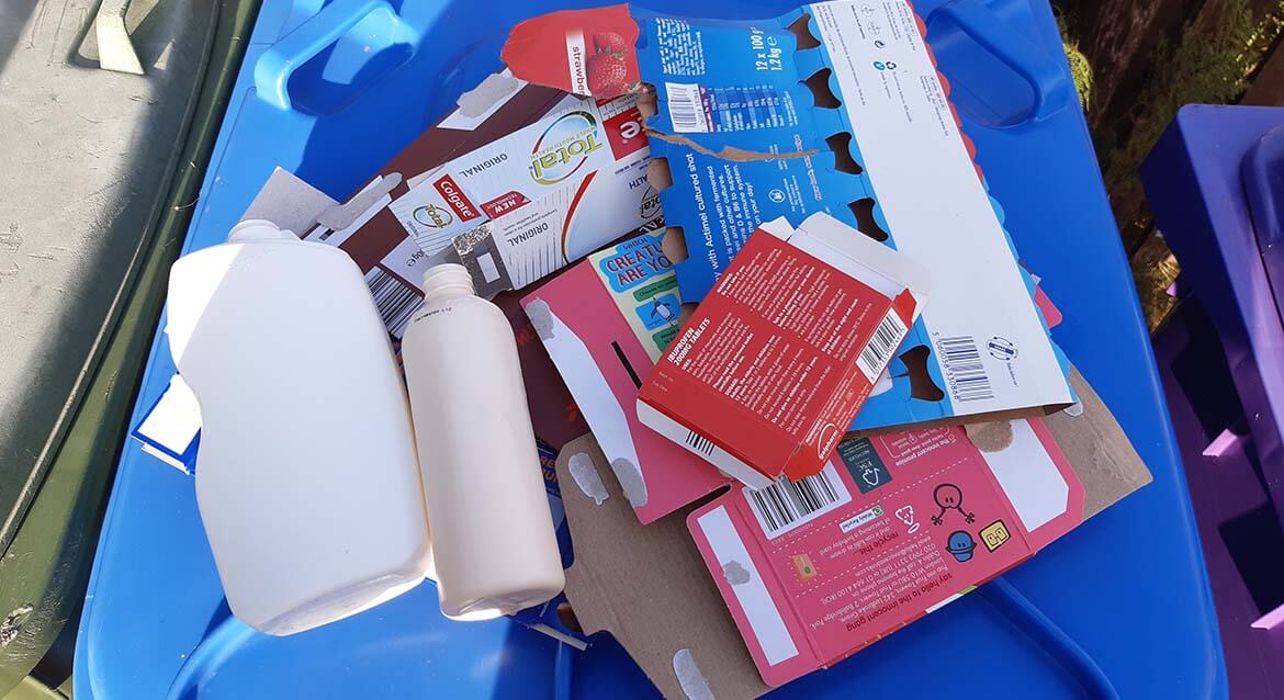 selection of items from a waste audit