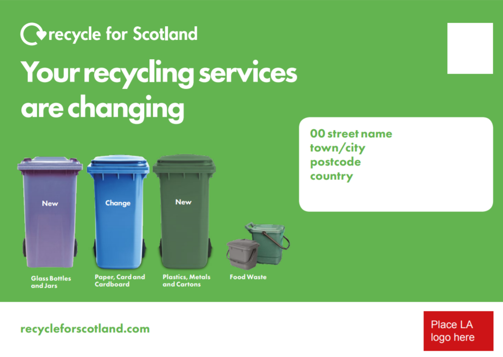 Household Recycling Charter – Service Change – Postcard