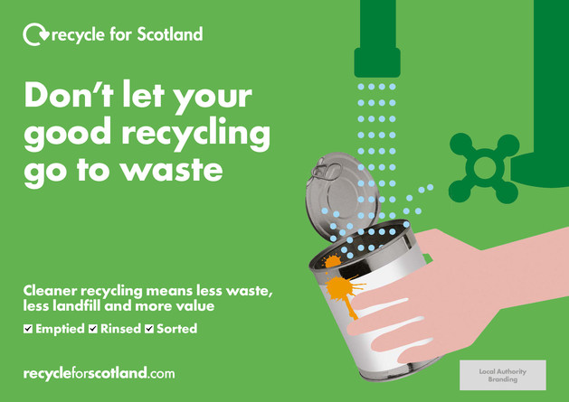  Recycle for Scotland local authority contamination press advert