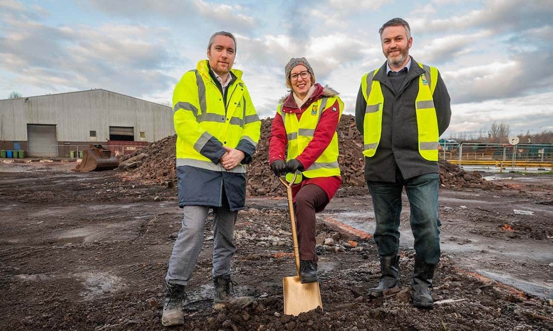 Zero Waste Scotland Head of Resource Management Stuart Murray joined Circular Economy Minister Lorna Slater and Councillor Ruairi Kelly at the site of Glasgow's new material recovery facility.